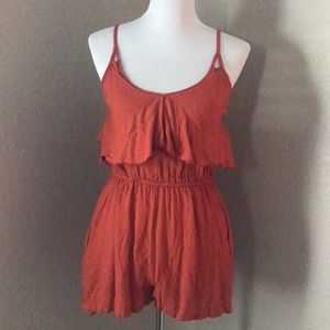 ❌SOLD❌🌟4/20 Windsor Burnt Orange Romper